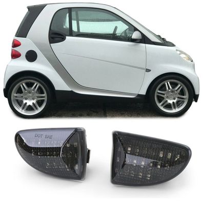 LED Seitenblinker Schwarz für Smart Fortwo Cabrio Coupe 451 07-15