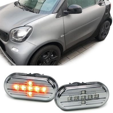 LED Seitenblinker Chrom für Smart Fortwo 453 ab 14