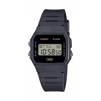 Casio Uhr Damen F-91WB-8AEF Schwarz, Grau, Digital, Quarz
