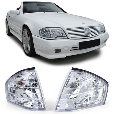 Klarglas Blinker Chrom Paar für Mercedes SL R129 89-01