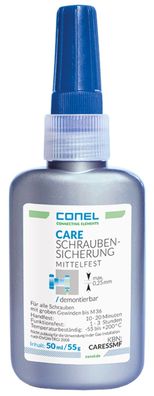 Conel CARE Schraubensicherung m. fest 50ml Quetschspritzflasche DVGW b.80 bar