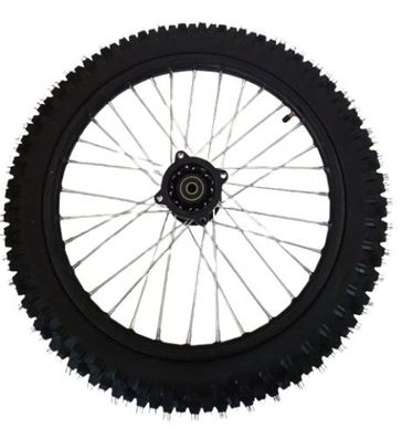 Dirtbike Komplettrad Pitbike Stahlfelge Ersatzreifen vorne 70/100-17 15mm Achse