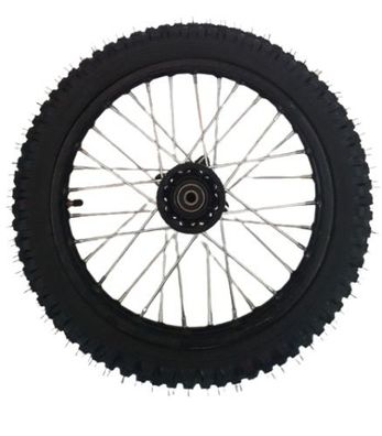 Dirtbike Komplettrad Pitbike Stahlfelge Ersatzreifen vorne 60/100-14 12mm Achse