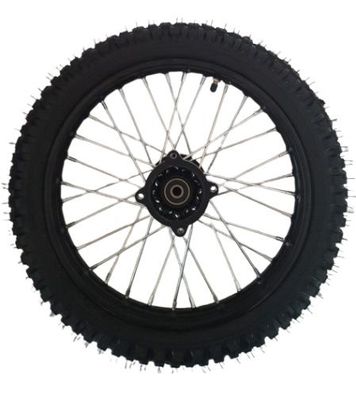 Dirtbike Komplettrad Pitbike Stahlfelge Ersatzreifen vorne 60/100-14 15mm Achse