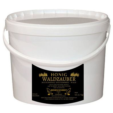 12,5 kg Eimer lebensmittelecht Original Deutscher Honig Waldblütenhonig