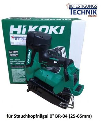 HiKoki Akku Nagler NT1865 DBSL 25-65mm 18V Basic f. Stauchkopfstifte Prebena N BR-04