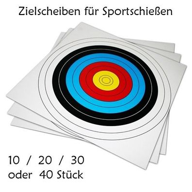 NEU 40x40 cm Zielscheiben Set für Bogenschießen Armbrust Blasrohr Softair Darts