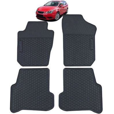 Auto Gummi Fußmatten Schwarz Premium Set für Seat Ibiza 4 6J 6P ab 08