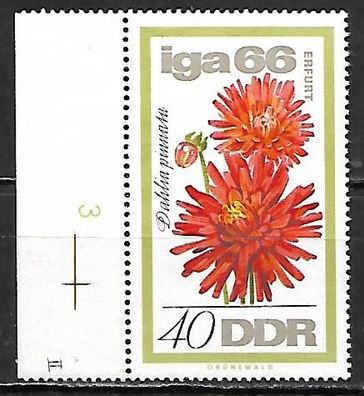 DDR postfrisch Michel Nummer 1191 linkes Seitenrandstück