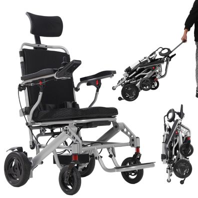 Liegerad Faltbarer Elektrorollstuhl 45km Reichweite 24Ah Akku Elektrischer Rollator