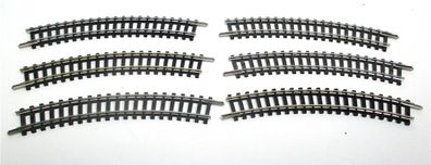 Minitrix N 14912 gebogenes Gleis R1 30° 6 Stück (Z171-1)