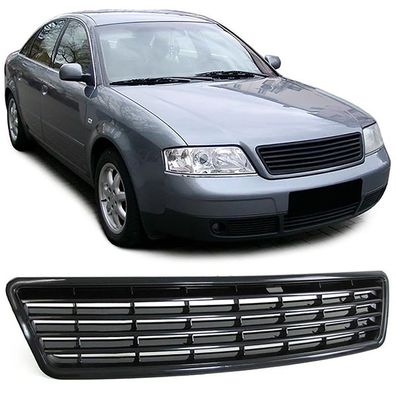 Sport Grill Kühlergrill ohne Emblem schwarz für Audi A6 4B C5 Limo Avant 97-01