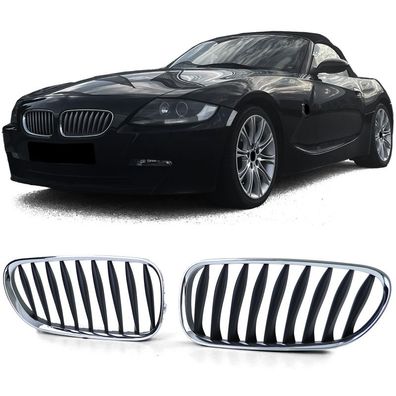 Sport Kühlergrill Schwarz Chrom passend für BMW Z4 E85 E86 02-09