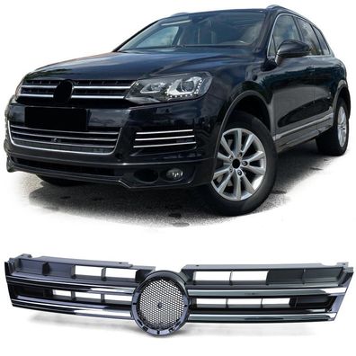 Kühlergrill Schwarz Chrom für VW Touareg 2 7P Vorfacelift 10-14