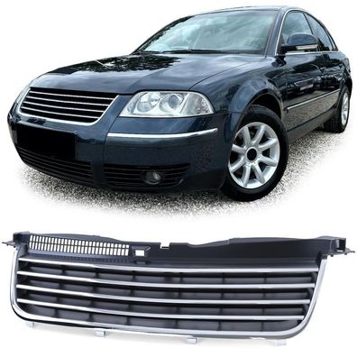 Kühlergrill ohne Emblem mit Chrom Leisten für VW Passat 3BG 00-05