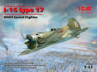 ICM 1:32 32005 I-16 type 17, WWII Soviet Fighter