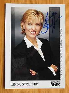 CNN Starmoderatorin Linda Stouffer - handsigniertes Autogramm!!!