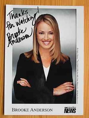 CNN Starmoderatorin Brooke Anderson - handsigniertes Autogramm!!!