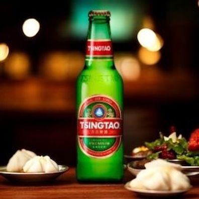 6 x Tsingtao Bier aus China, in der 0,33 l Flasche