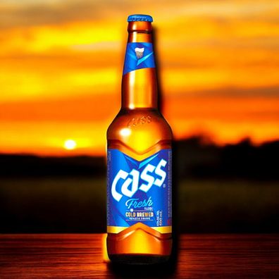 24 x Cass Fresh Bier 0.33l - Das Lagerbier aus Südkorea mit 4,5% Vol