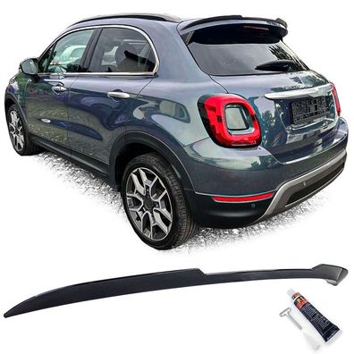 Dach Heckspoiler Lippe Schwarz Glanz passend für Fiat 500X ab 2014