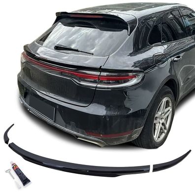 Heckspoiler Performance Lippe Schwarz Glanz passt für Porsche Macan 2018-21