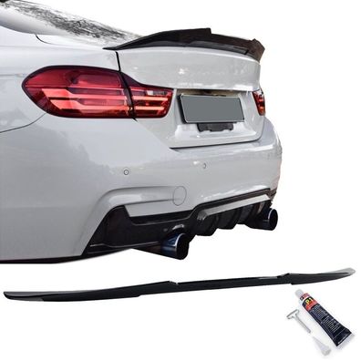 Ducktail Heckspoiler Schwarz Glanz passend für 4er BMW F32 Coupe 2013-2021