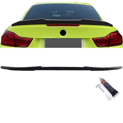Heckspoiler Ducktail Schwarz Glanz passend für 4er BMW F33 Cabrio 13-21