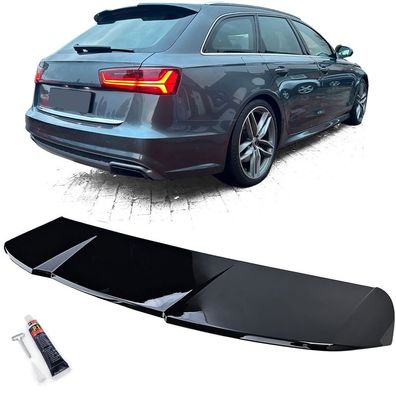 Performance Heckspoiler Schwarz Glanz für Audi A6 C7 4G 11-18 Avant