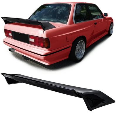 Heckspoiler Heckflügel Evo Look Schwarz Glanz aus ABS passt für 3er BMW E30