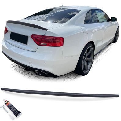 Sport Heckspoiler Lippe Schwarz Matt mit ABE passt für Audi A5 8T 8F 07-16