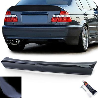 Heckspoiler Ducktail CSL Schwarz Glanz passend für BMW 3er E46 Limousine 98-05