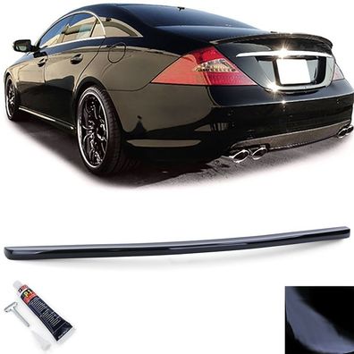 Sport Heckspoiler Lippe Schwarz Glanz für Mercedes CLS C219 04-10