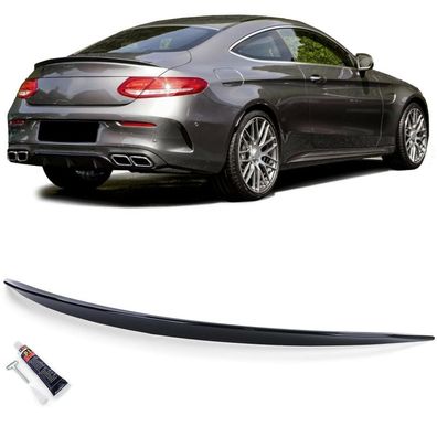 Heckspoiler Sport Lippe Schwarz Glanz mit ABE für Mercedes C205 Coupe 2015-2022