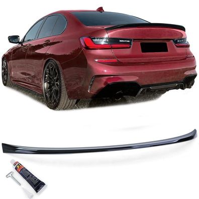 Sport Heckspoiler Lippe Schwarz Glanz mit ABE passend für 3er BMW G20 2019-2022