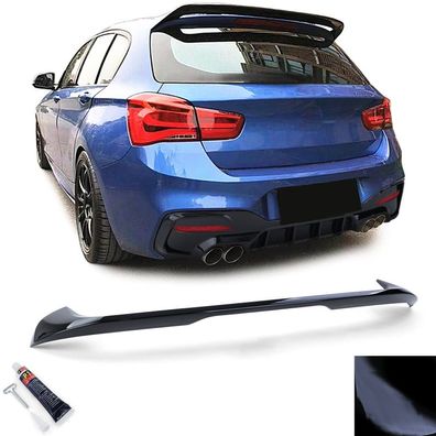 Dach Heckspoiler Sport Optik Schwarz Glanz passend für BMW 1er F20 F21 ab 15