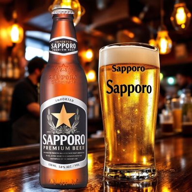 Sapporo - Premium Bier aus Japan mit 4,7% Alc. 24 x 0,33l