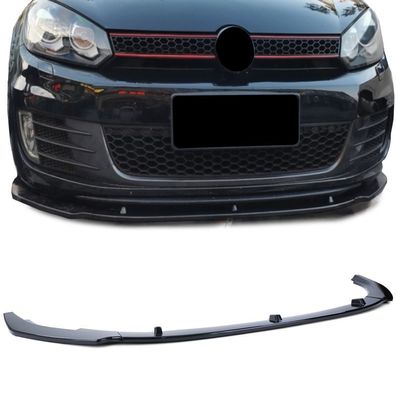 CUP Frontspoiler Lippe Schwarz Glanz für VW Golf 6 GTI 09-13
