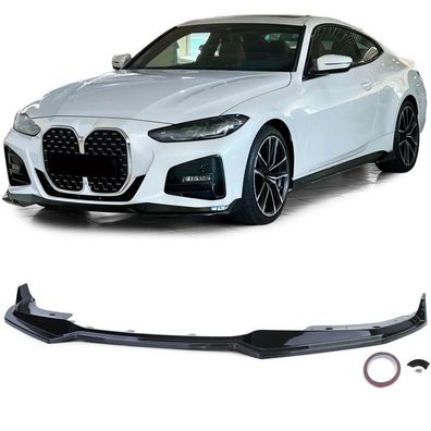 Front Spoiler Lippe Perfomance Schwarz Glanz passt für BMW 4er G22 G23 ab 2020