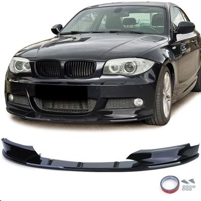 Front Spoiler Lippe Performance Schwarz Glanz passend für 1er BMW E82 E88 11-13