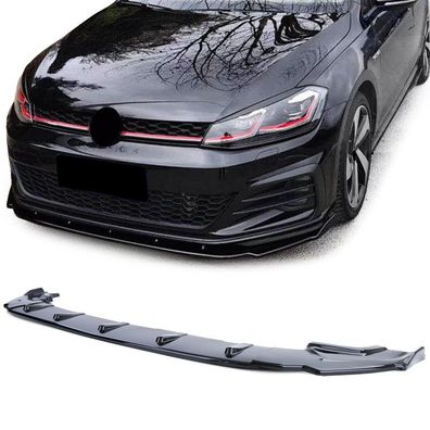 CUP Frontspoiler Lippe Schwarz Glanz für VW Golf 7 GTI 13-20