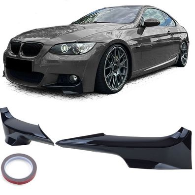 Front Flaps Spoiler Schwarz Glanz passend für 3er BMW E92 E93 06-10