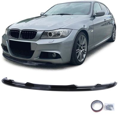 Front Spoiler Lippe Performance Schwarz Glanz passend für 3er BMW E90 E91 08-12