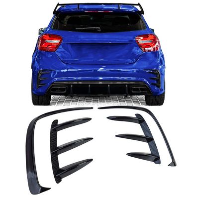 Spoilerwings Set Flaps Splitter Heckstoßstange für Mercedes A W176 13-18