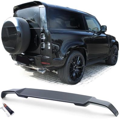 Heck Dachspoiler Lippe Schwarz Glanz für Land Rover Defender L663 90 110