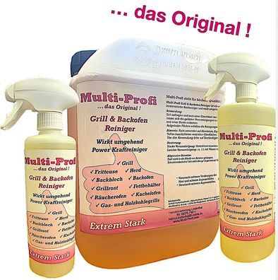 Multi-Profi Grill & Backofen Reiniger Fett Öl Russ Räucherofen - Extrem Stark !