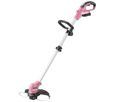 Makita Akku-Rasentrimmer rosa UR 100 DSAP 1 Stk. Akku 2,0 Ah und Ladegerät