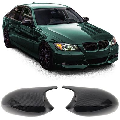 Austausch Spiegelkappen Carbon Look passt für 3er BMW E90 E91 Vorfacelift