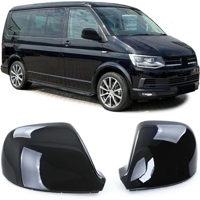 Spiegelkappen zum Austausch Schwarz Glanz für VW Bus T5.2 T6 T6.1 Amarok