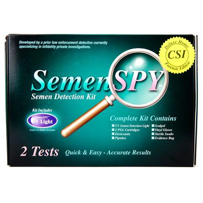 Treuetest SemenSPY® Deluxe mit UV Lampe! Spermaspuren Nachweisen Affäre aufdecken